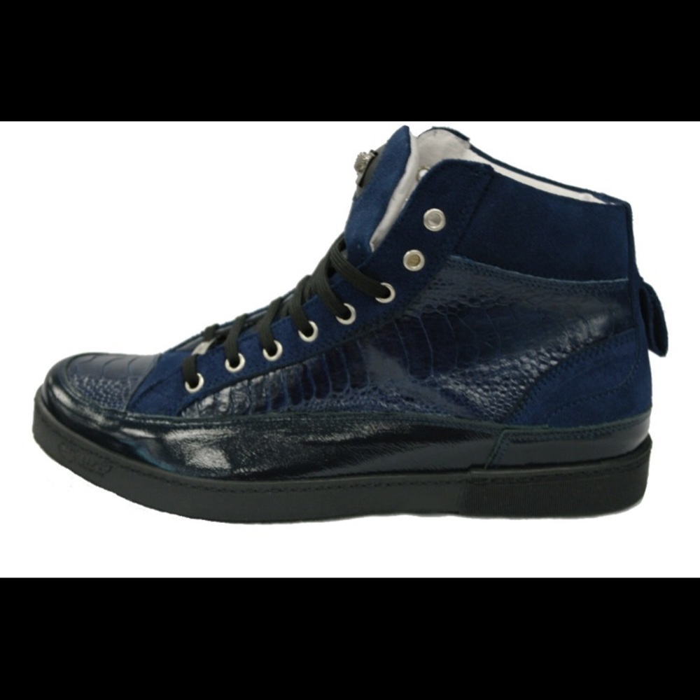 MAURI SHOE PATENT LEATHER/SUED/OSTRICH LEG